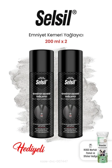 Selsil Emniyet Kemeri Yağlayıcı 2 adet 200 ml ve ROSIE ürün görseli 1