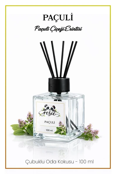 Rosie Paçuli Çubuklu Oda Kokusu 100 ml – Doğanın Derin ve Gizemli Kokusu ürün görseli 1