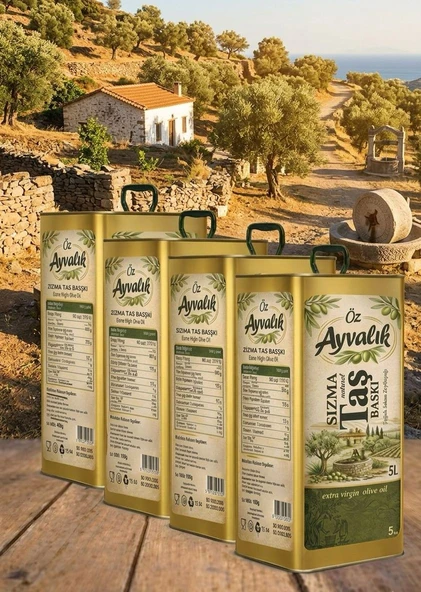 Öz Ayvalık Natürel Soğuk Sıkım Sızma 4X5L 4AD Zeytinyağı ürün görseli 1