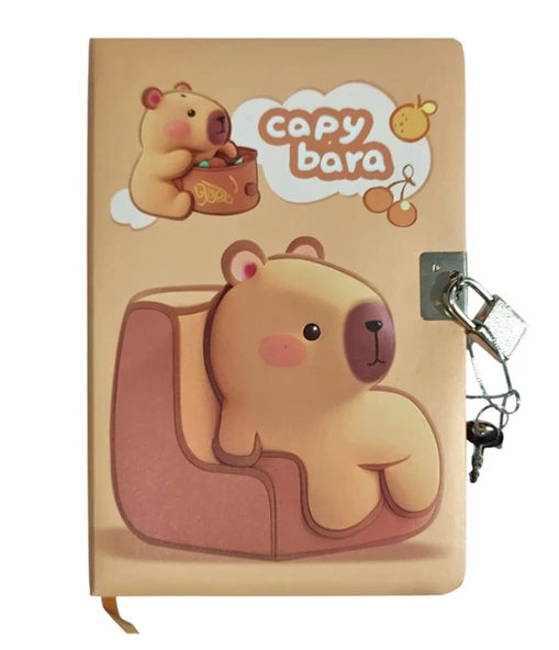 Capybara Şifreli Kilitli Defter A5 Karışık 12,8X18,6cm ürün görseli 1