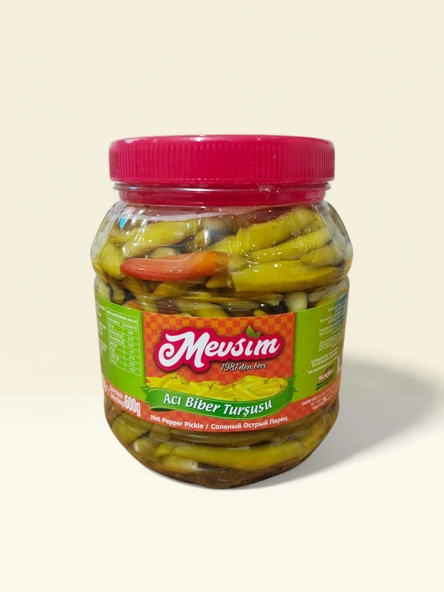 Mevsim Acı Biber Turşusu Net 1350 gr./Süzme Ağırlık 600 gr ürün görseli 1