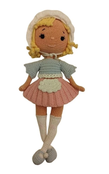 Prenses Lina Bebek Amigurumi Organik Oyuncak ürün görseli 1