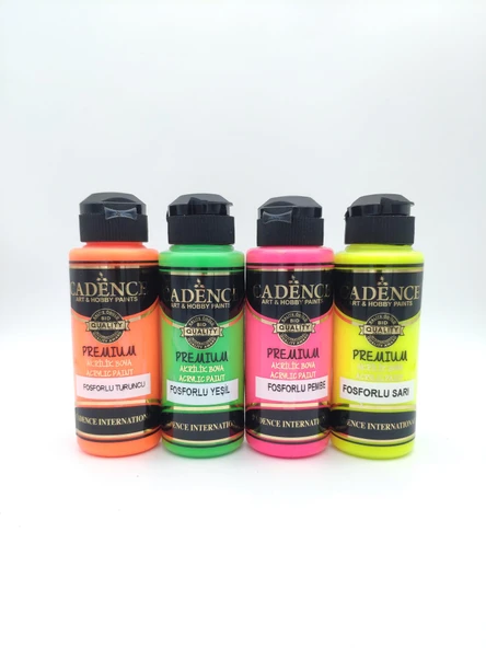 Premium 120ML(cc) Fosforlu yeşil, sarı, pembe, turuncu ürün görseli 1