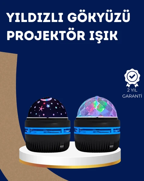 360° Dönen Galaxy Projektörlü Gece Lambası – Yıldızlı Gökyüzü Efekti ürün görseli 1