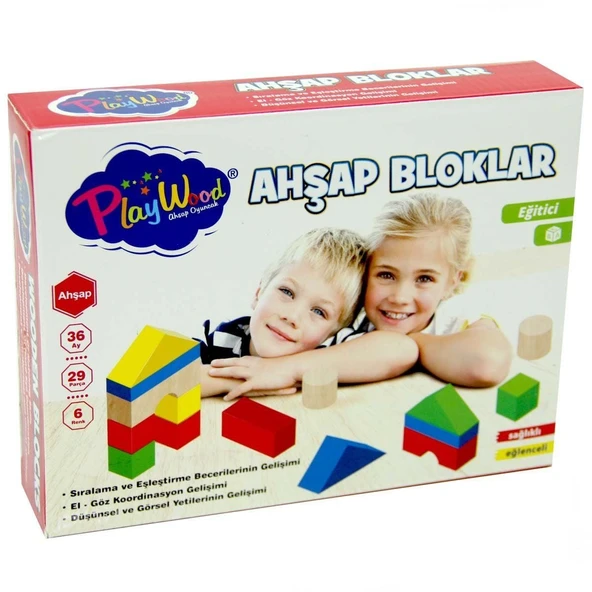Playwood Eğitici Ahşap Bloklar 29 Parça ürün görseli 1