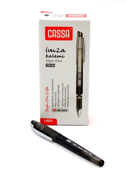 Cassa İmza Kalemi 1.0 Mm Siyah 1453 (10 Lu Paket) ürün görseli 1