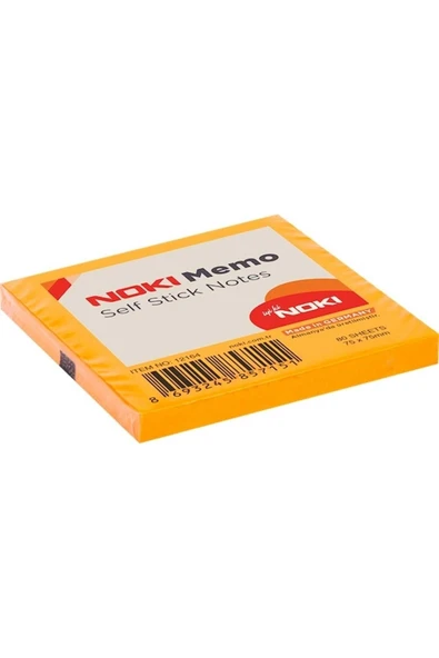Noki Yapışkanlı Not Kağıdı 80 Yaprak 76X76Mm Orange 12164 (12 Li Paket) ürün görseli 1