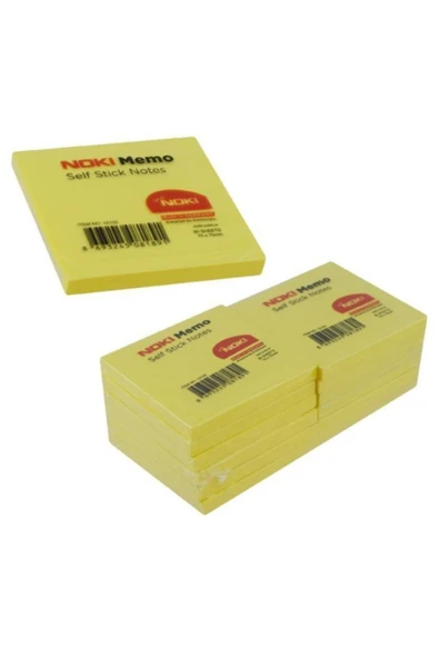 Noki Yapışkanlı Not Kağıdı 80 Yaprak 76X76Mm Limon Sarı 12133 (12 Li Paket) ürün görseli 1