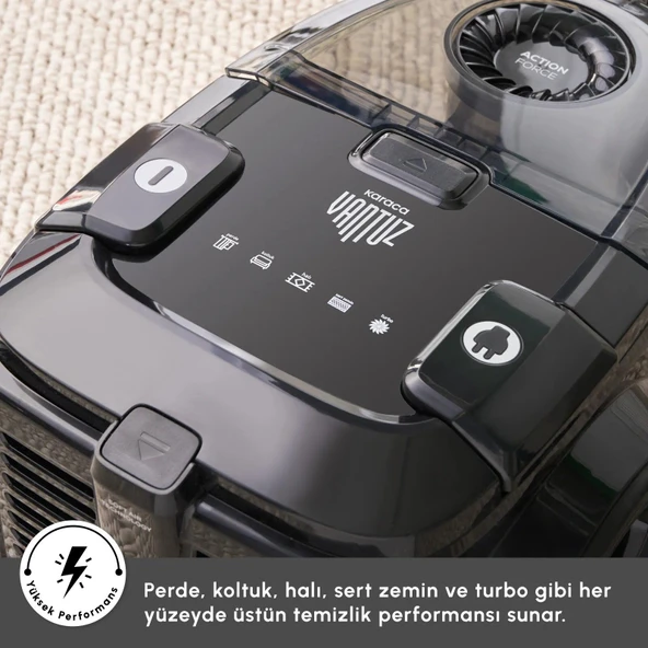 PTTAVM: Karaca Vantuz Action Force X10 2 Lt Toz Torbasız Hazneli