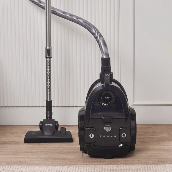 Karaca Vantuz Action Force X10 2 Lt Toz Torbasız Hazneli Elektrikli Süpürge Black 899 W ürün görseli 1