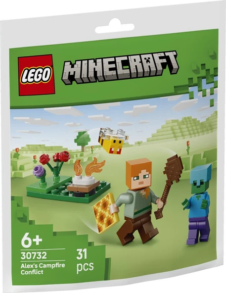 Lego Minecraft Alex'in Kamp Ateşi Çatışması 30732 ürün görseli 1