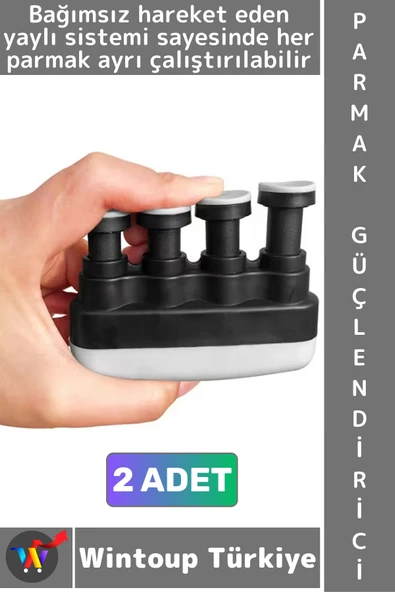#ElYayı Fizyoterapi Müzisyen Gitar Piyano Parmak El Bilek Güçlendirici Yaylı Egzersiz Aleti 2 Adet ürün görseli 1