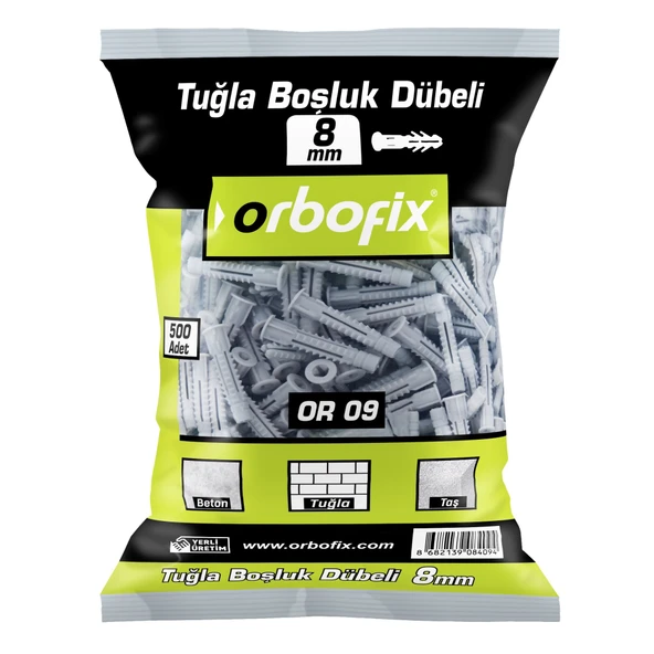 Orbofix Tuğla Boşluk Dübeli 8mm (500 Adet) - Resim 2