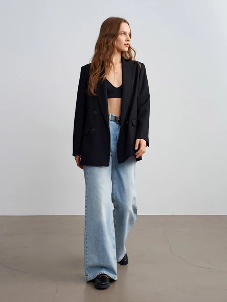 60789 DİLVİN KRUVAZE BLAZER CEKET - Resim 2