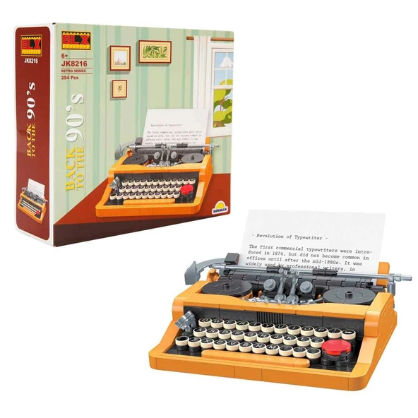 Oyuncak Lego Daktilo Yapı Seti Jk8216 Nostaljik Tasarım, Eğitici Yap-Boz Oyuncağı ürün görseli 1