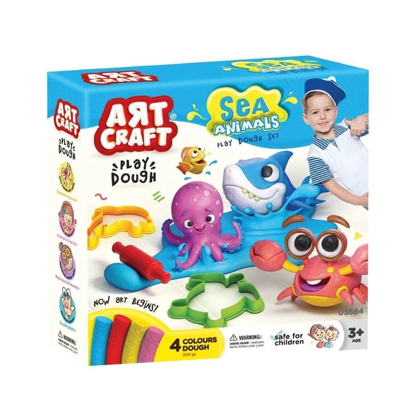 03684 Art Craft Deniz Hayvanları Hamur Set 200 gr ürün görseli 1