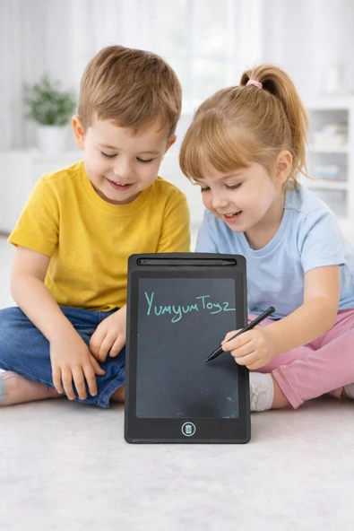 Dijital Yazı Tahtası LCD Ekran Dokunmatik Kalemli Çocuklar İçin Çizim Grafik Tableti 8.5 inç ürün görseli 1