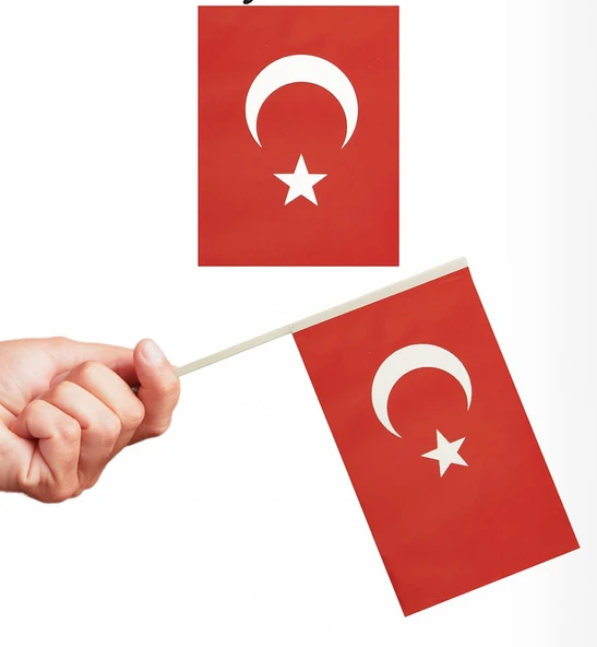Çıtalı Türk Bayrağı Elde Sallamalı ürün görseli 1