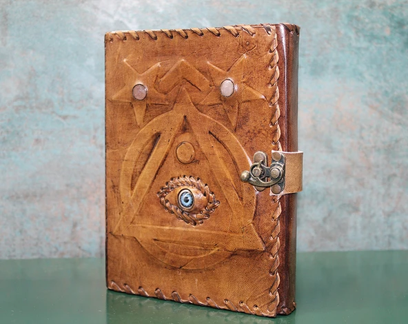 Taşlı Deri Defter ürün görseli 1