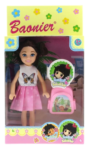 Baonier Beyaz Kelebek Elbiseli Bebeğim Seyahatte ürün görseli 1