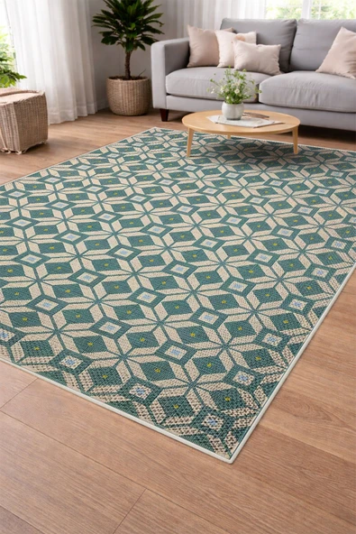 Modern Sisal Serisi Dijital Baskı Sisal Dokuma Halı SLH020 RENKLİ 80 X 200 ürün görseli 1