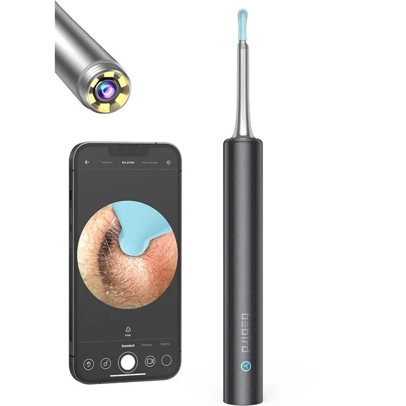 BEBIRD T5 3MP KAMERA 3.5MM LENS ŞARJLI WIFI GÖRÜNTÜLÜ KULAK TEMİZLEYİCİ SİYAH RENK ürün görseli 1