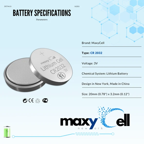 Maxycell 6 Adet CR2032,DL2032 3V - Resim 2