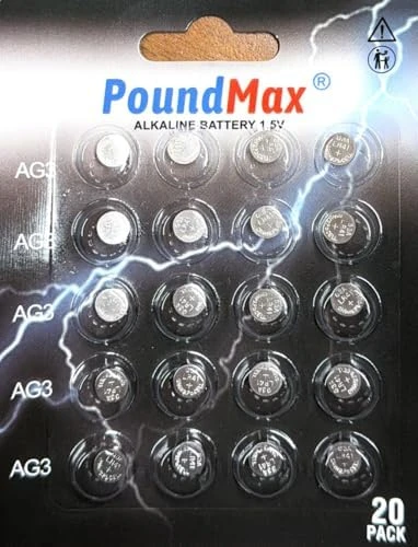20 X PoundMax AG3 LR41 LR736 / L736 / G3 / G3A / 3GA / 192 / GP192 / V3GA / RW87 1.5V ürün görseli 1