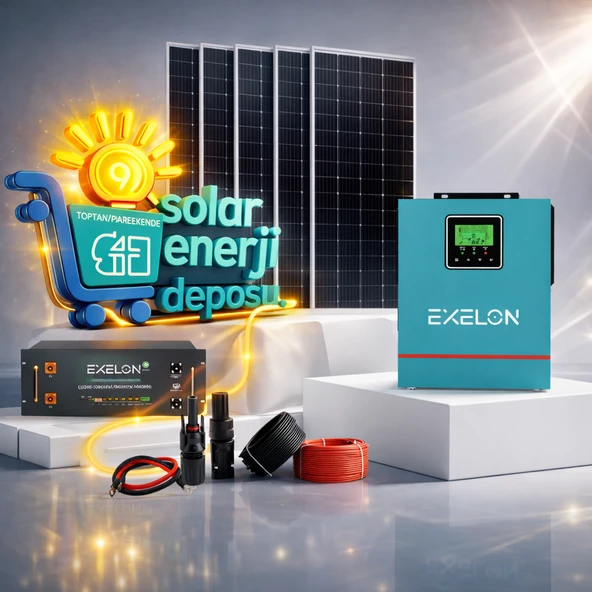 6.2KW Lityum Akülü Solar Enerji Paketi | 550W Panel + 100Ah LiFePO4 Akü ürün görseli 1