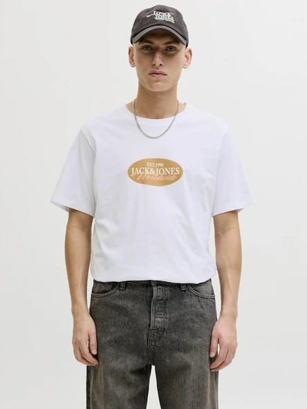 Jack Jones Catskılls Front Logo Regular Fit Erkek Tişört 12297891 ürün görseli 1