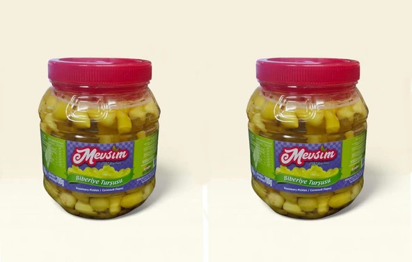 Mevsim Biberiye Turşusu Net 1350 gr./Süzme Ağırlık 700 gr x 2 Adet ürün görseli 1
