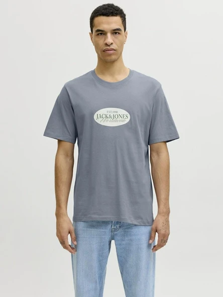 Jack Jones Catskılls Front Logo Regular Fit Erkek Tişört 12297891 ürün görseli 1