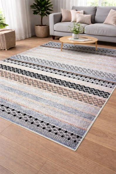 Modern Sisal Serisi Dijital Baskı Sisal Dokuma Halı SLH026 RENKLİ 80 X 150 ürün görseli 1