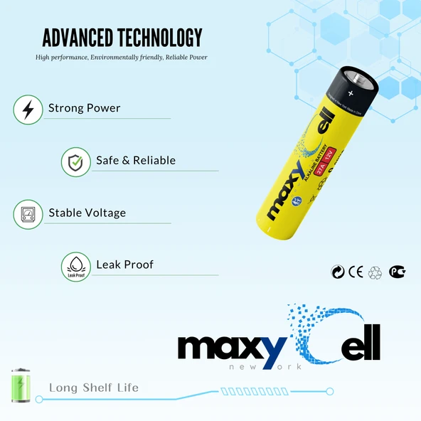 Maxycell 10 Adet  27A Alkalin Piller 12V - Resim 2