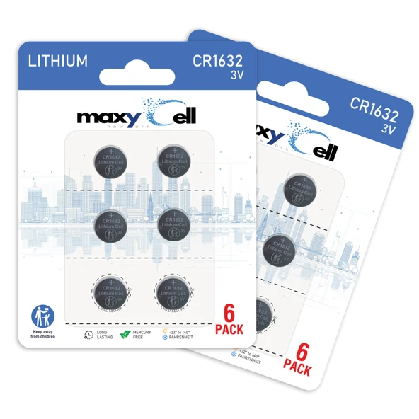 Maxycell 12 adet 1632 CR1632 DL1632 3V Lityum Madeni Para Pilleri ürün görseli 1