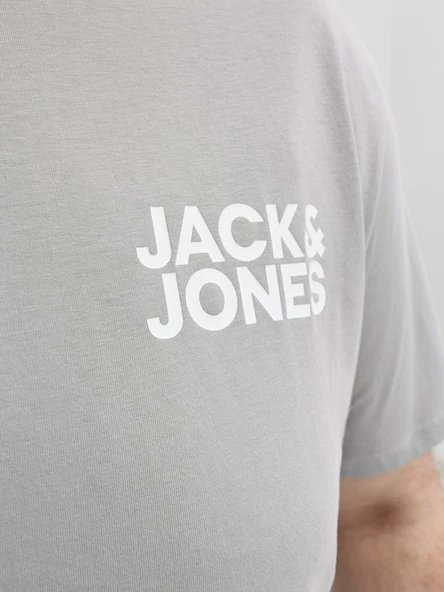 Jack Jones Corp Logo Plus Erkek Tişört 12158505 - Resim 6