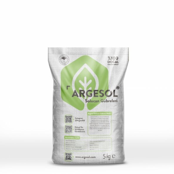 Argesol Tarım 100 Doğal Katı Solucan Gübresi 5Kg ürün görseli 1