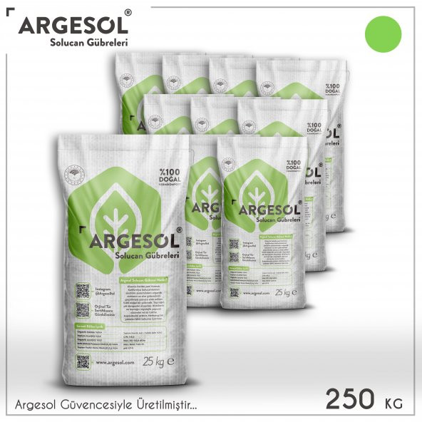 Argesol Tarım 100 Doğal Katı Solucan Gübresi 250 Kg ürün görseli 1