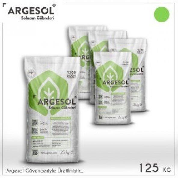 Argesol Tarım 100 Doğal Katı Solucan Gübresi 125 Kg ürün görseli 1