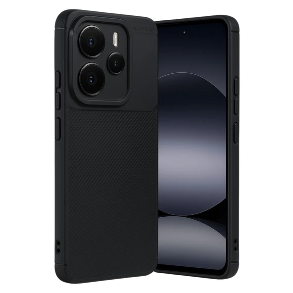 Xiaomi Redmi Note 14 5G Kılıf Focus Carbon Silikon Kapak ürün görseli 1