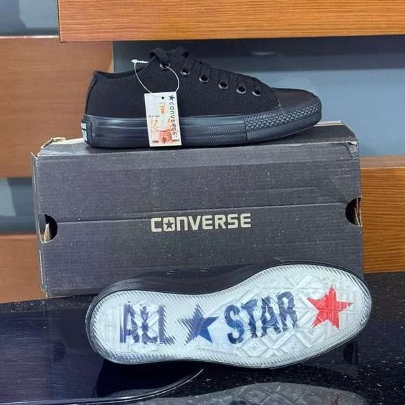 Converse Full Black Kadın Sneaker Spor Ayakkabı ürün görseli 1