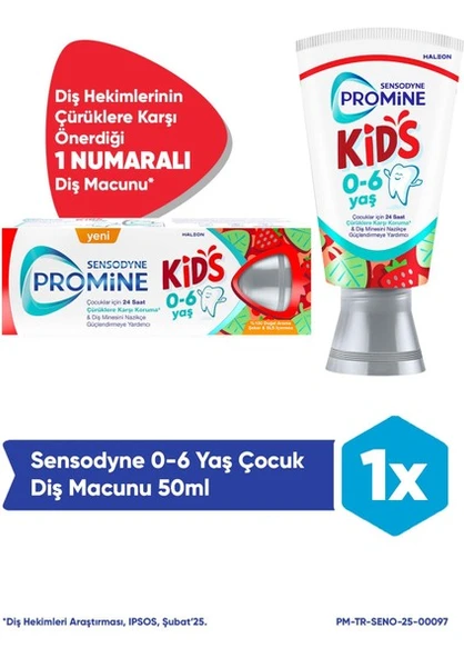 Sensodyne Promine Kids Çilekli & Tatlı Naneli Diş Macunu 50 Ml ürün görseli 1