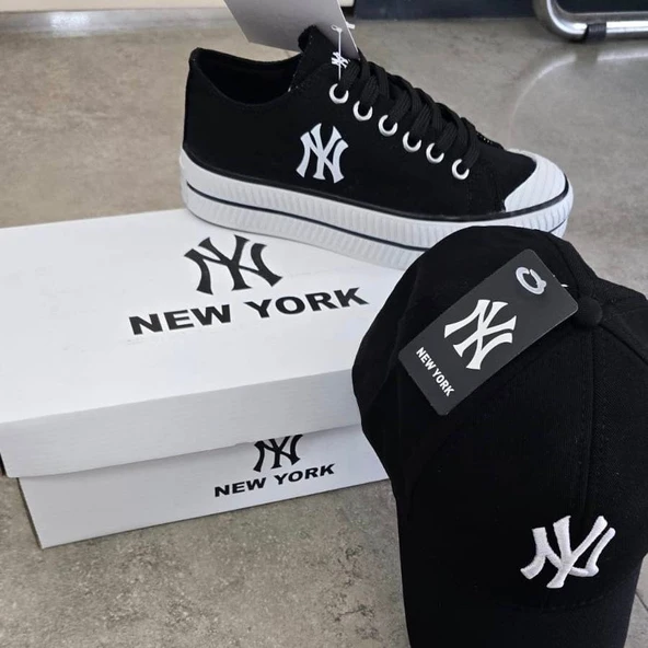 Converse Newyork Lift Platform Black Kadın Sneaker Spor Ayakkabı (ŞAPKA HEDİYELİ) ürün görseli 1