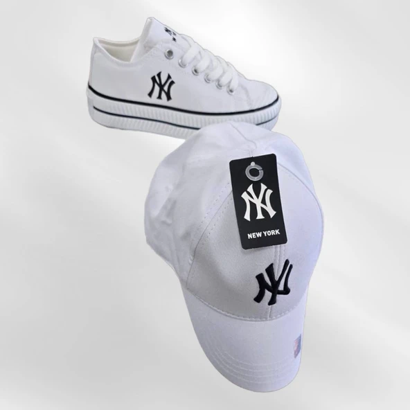 Converse Newyork Lift Platform White Kadın Sneaker Spor Ayakkabı (ŞAPKA HEDİYELİ) ürün görseli 1