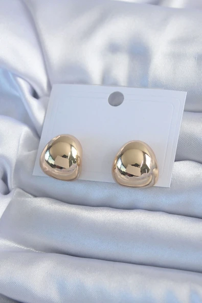 Gold Renk Pirinç Kadın Küpe ürün görseli 1