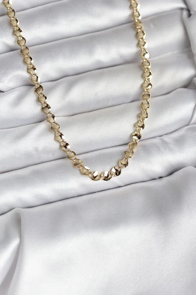 14K Gold Renk Kaplama Zincir Model CM Kadın Kolye ürün görseli 1