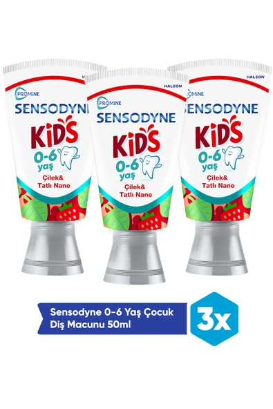 Sensodyne Promine Kids Çilekli & Tatlı Naneli Diş Macunu 50 Ml x 3 Adet ürün görseli 1