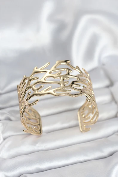 Pirinç Gold Renk Vintage Model Kadın Bileklik ürün görseli 1