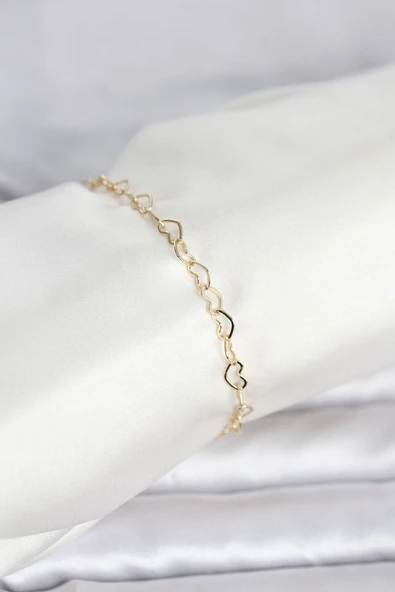 CM 14K Gold Renk Kalpli Zincir Model Kadın Bileklik ürün görseli 1