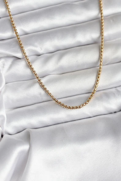 14K Gold Renk Kaplama Zincir Model CM Kadın Kolye ürün görseli 1